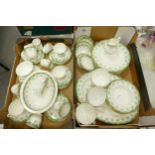 A large collection of Royal Doulton Ashmont patterned tea & dinner ware to include dinner plates,