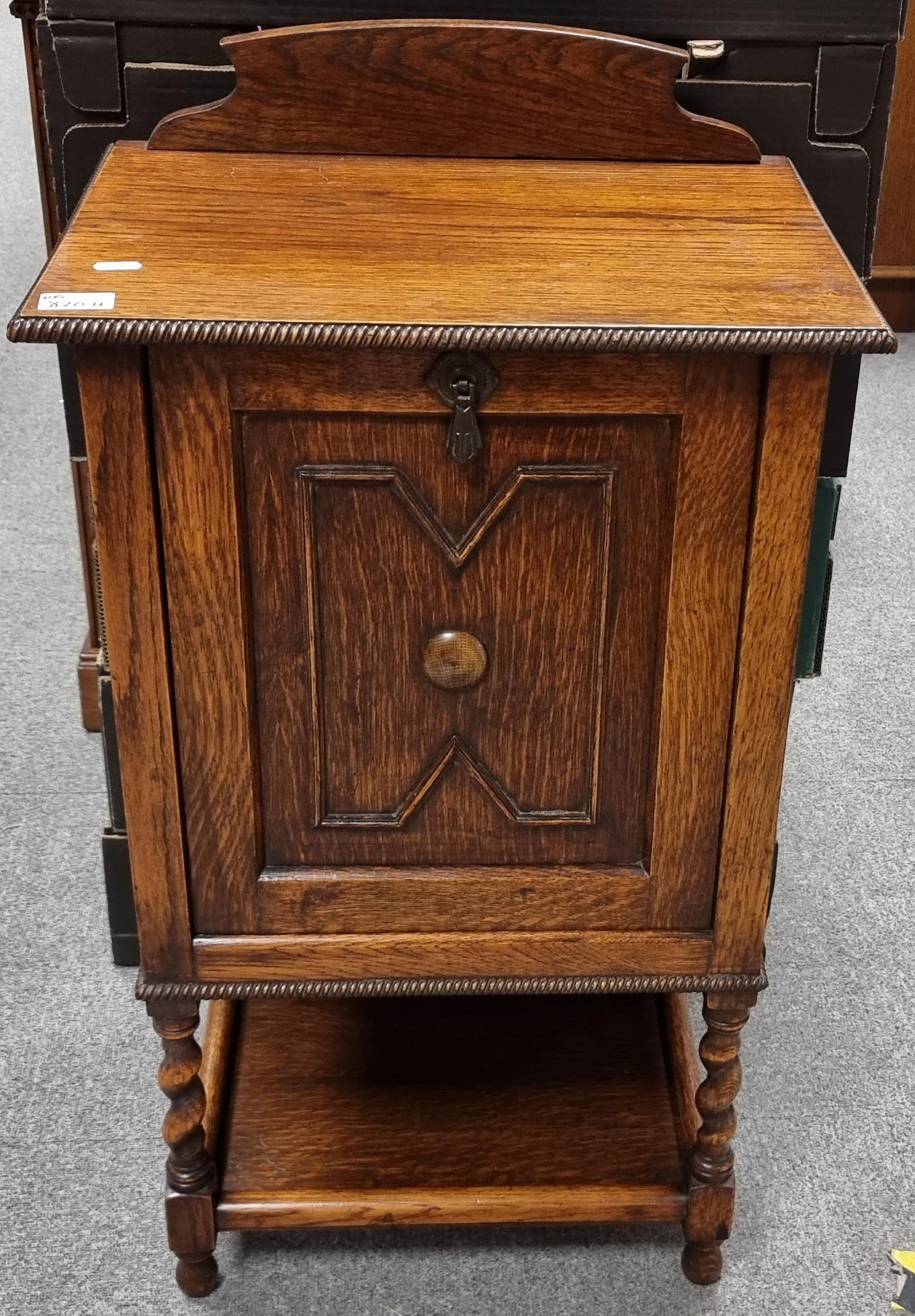 1930's Oak Fireside Cabinet