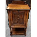 1930's Oak Fireside Cabinet