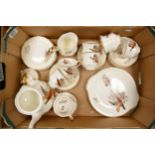 Sheridan branded china tea set decorated with pheasants
