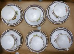 Spode Chinese Basket Patterned Trio's x 6