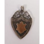 Antique Silver shield medal, 12.2g.