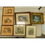 A collection of Louis Wain , Henriette Ronner & similar cat theme prints(7)