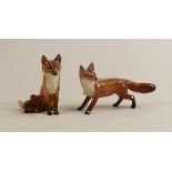 Beswick Seated Fox & Fox(2)