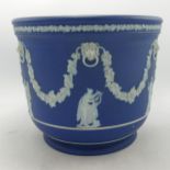 Wedgwood Large Dip Blue Planter, height 20cm