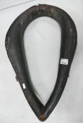Vintage Agricultural Leather Horse Collar , length 58cm