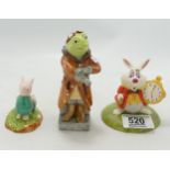 Royal Doulton Alice in Wonderland figure White Rabbit AW5, Beswick Toad from Wind in the Willows and