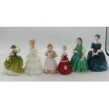 Royal Doulton Lady Figures Francine Hn2422, Cherie Hn2341, Buttercup Hn3268, Julie Hn2995, Mother