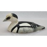 Beswick model of a Smew duck approved by Peter Scott