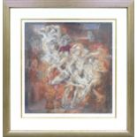 Joy Kirton Smith Limited Edition signed Print Carnival, frame size 93 x 89cm, with certificate