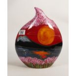 Anita Harris extra large cherry blossom teardrop vase. Gold signed to base, 30.5cm high 25cm wide