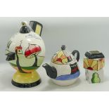 Three Lionel Bailey pieces 2009/10 - Ocean Liner Small teapot limited edition 4/30. Mark on bottom