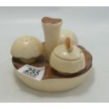 Carltonware Mushroom Theme Novelty Condiment set