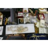 An extensive collection of vintage and modern costume jewellery including watches, Silver, earrings,