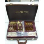 Cased Bestecke Solingen Gold Plated Cutlery Canteen