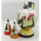 Lorna Bailey Ceramics - Hillcrest Mini sugar shaker 9cm high, mark on bottom "C." Name in blue,