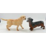 Beswick Dachshund 3013 & Labrador DA145(2)