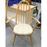 Blonde Ercol Hoop Back Arm Chair