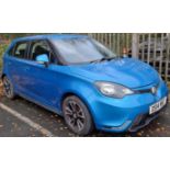 MG 3 STYLE PLUS LUX VTI-TECH Motor Car , no mot, manual, 14 plate, 41502 miles to be sold at 12pm