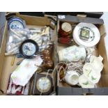 A mixed collection of items to include Framed Pratt ware Landing the Fare Pegwell Bay pot lid,