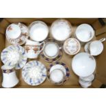 A collection of floral decorated tea ware