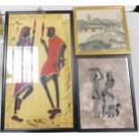 Two African & One Oriental Prints(3)
