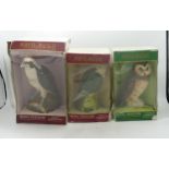 Royal Doulton Boxed Sealed Whisky Decanters Osprey, Merlin & Short Eared Owl(3)