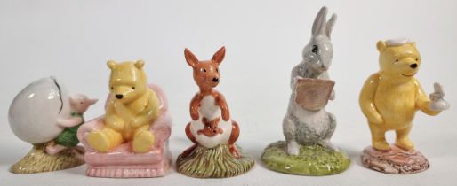 Royal Doulton Winnie The Pooh Figures Kanga, and Roo, Piglet & the Balloon, Pooh lights the