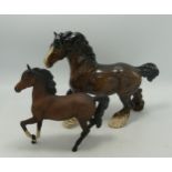 Beswick Cantering Shire 975 & Matt Brown Prancing Arab 1261(2)