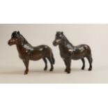 Two Beswick Shetland Pony's 1648(2)