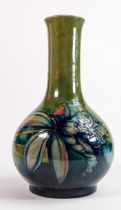 William Moorcroft vase decorated in the Iris design: On green ground, c1930, full signature &