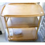 Ercol Blonde 3 tier drinks trolley, length 71, height 78cm & depth 42cm