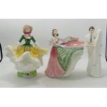 Royal Doulton Lady Figures Beck Hn2740, Anne Hn3259 & Wedding Vows Hn2750(3)