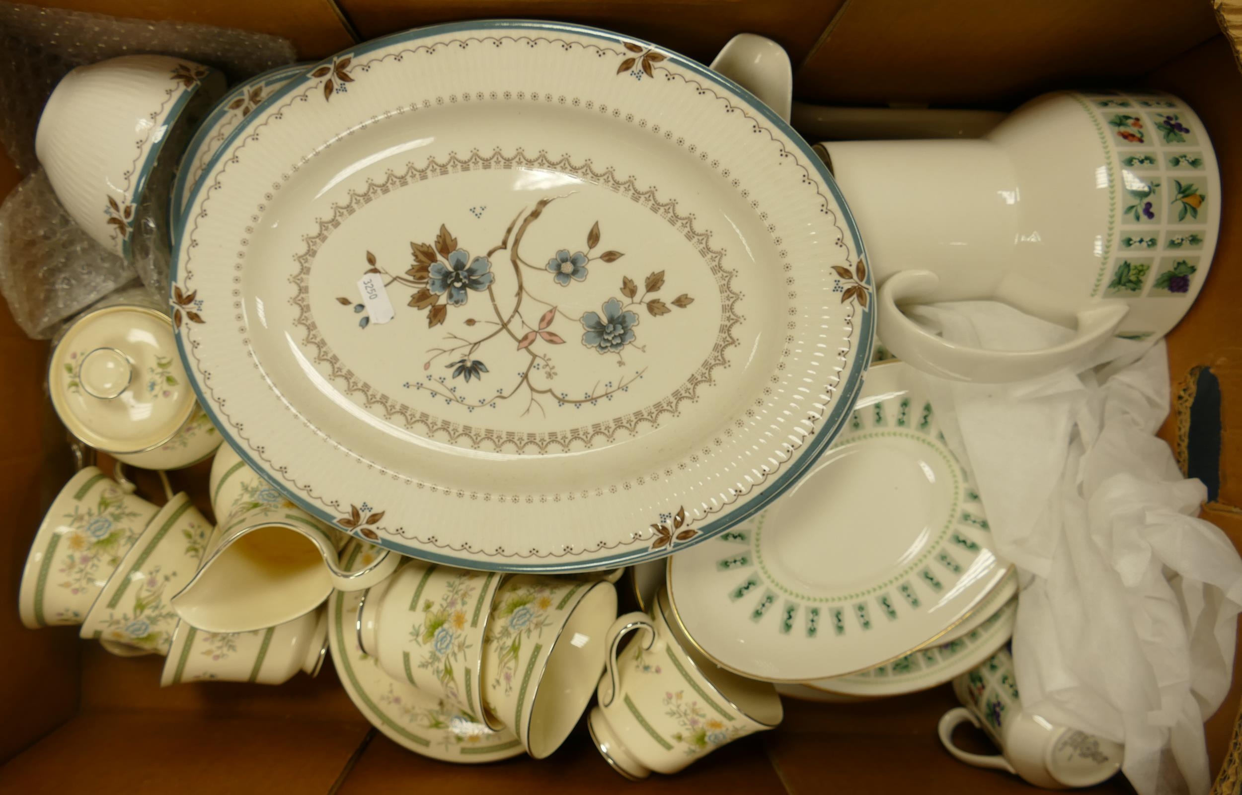 Royal Doulton dinner & tea ware to include Tapestry pattern plates, platters & coffee pot, Adienne