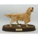 Royal Doulton Dog Figure The Retriever on ceramic plinth