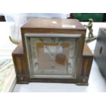 Oak Cased Presentation Art Deco Mantle Clock