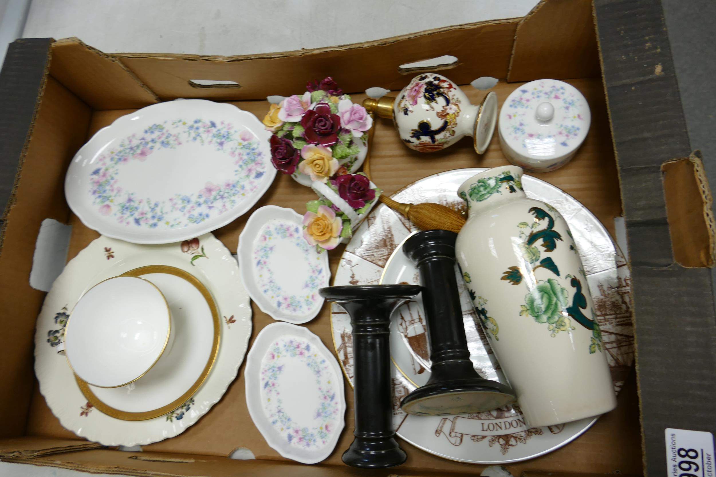 A mixed collection of items to include a pair of Royal Doulton vases, Royal Doulton Royal Gold cup &