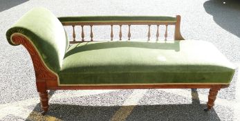 Edwardian Upholstered Chaise Lounge