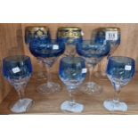 De Lamerie Fine crystal blue non matching glass ware, specially made high end quality item,