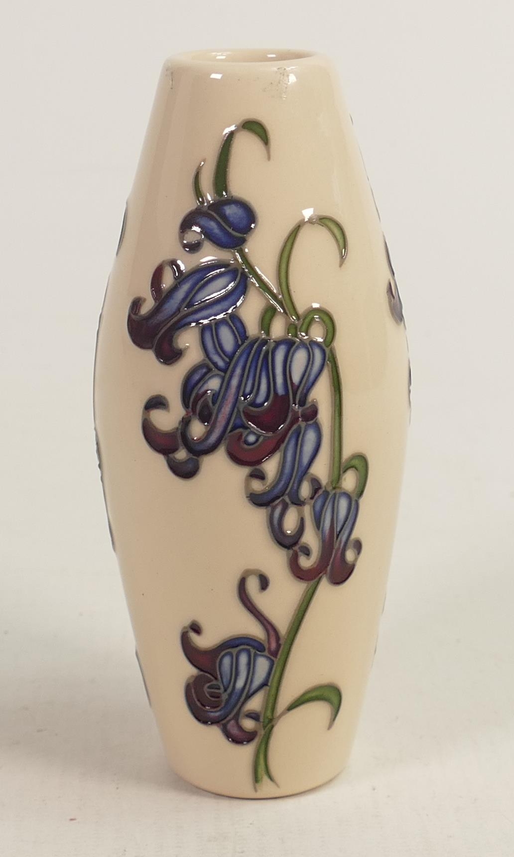 Moorcroft Bluebell Harmony vase. Designed by Kerry Goodwin, height 12.5cm