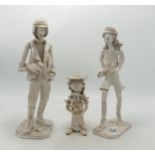 The Italian Studio Pottery Figures, some damages(3)