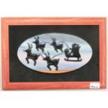 Lorna Bailey Ceramics Christmas Eve large framed wall plaque. 2002 - frame size 28 x 40cm