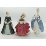 Royal Doulton lady figures Masquerade , The Skater Hn2117 & Janice HN2165(3)