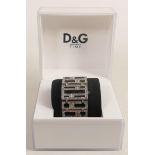 Dolce & Gabbana designer ladies Time bracelet wristwatch, boxed with certificates.
