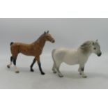 Royal Doulton Holly Dell Dixie dapple grey (2nds) together with trough bred horse (2)