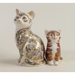 Royal Crown Derby Limited Edition Majestic Cat & similar Kitten(2)