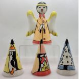 Lorna Bailey Ceramics four pieces - full set of mini sugar sifters x 3. The Penguin, The Christmas