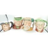 A collection of Character Jugs to include Large Royal Doulton Robinson Crusoe , Large Beswick