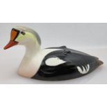 Beswick model of a King Eider Duck 1521 approved by Peter Scott