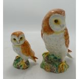 Beswick Barn Owl 1046 & similar smaller item(2)